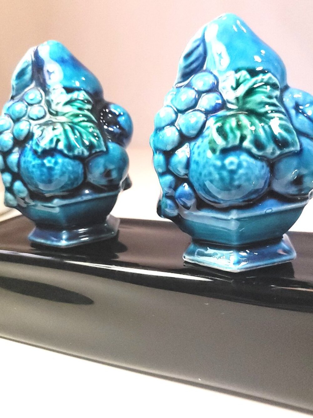 Vintage 1960s Inarco Mood Indigo Salt & Pepper Shakers Cobalt Blue Made in Japan